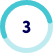 number three with teal circle